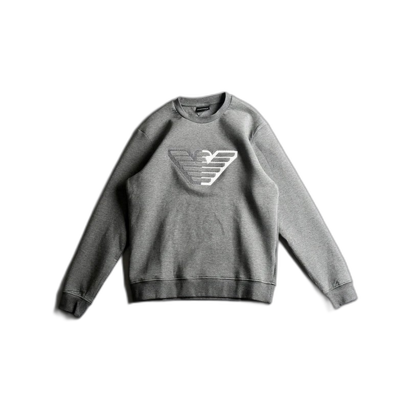 Emporio Armani Crewneck Sweatshirt with Contrast Eagle Logo