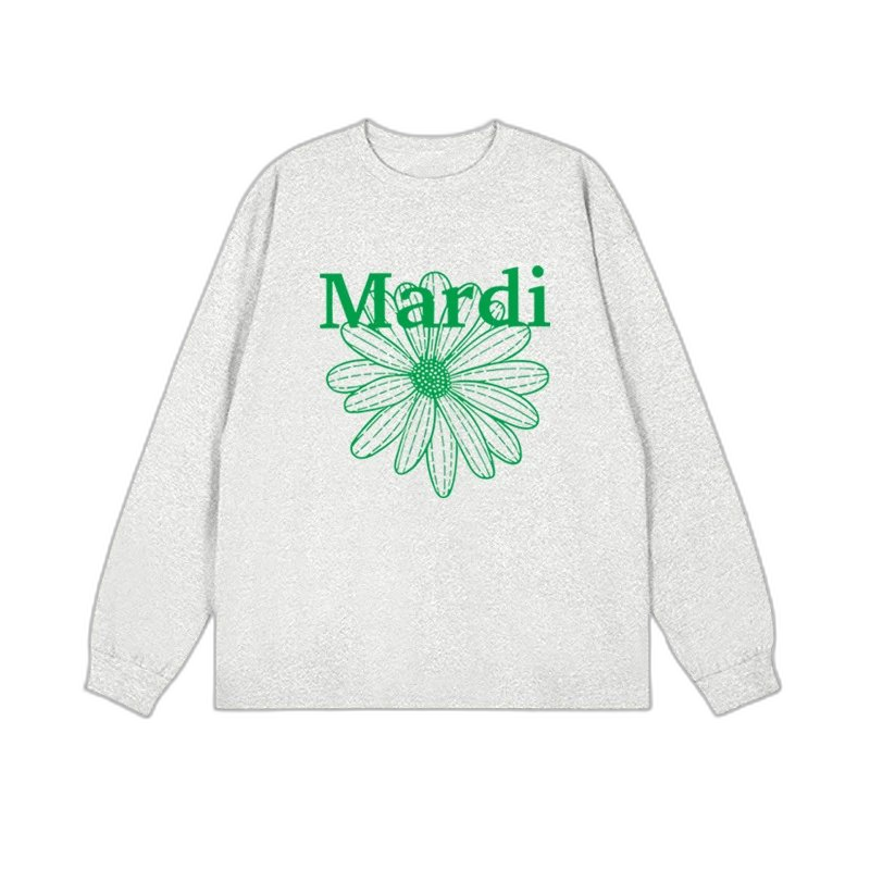 Mardi Mercredi Flower & Dachshund Print Crewneck Sweatshirt Collection
