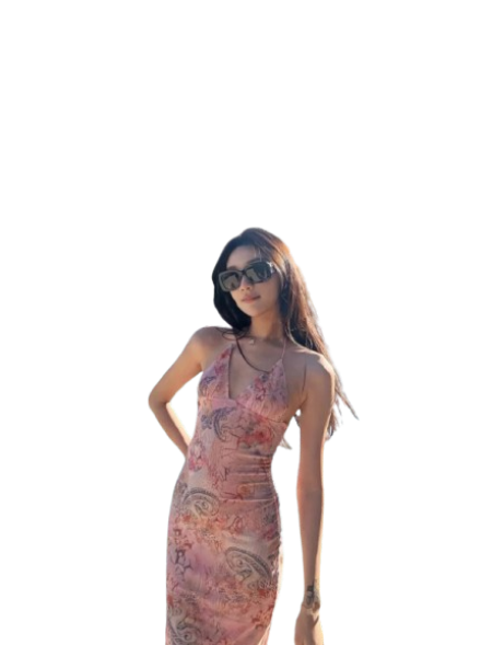 Leopard Print Halter Bodycon Dress