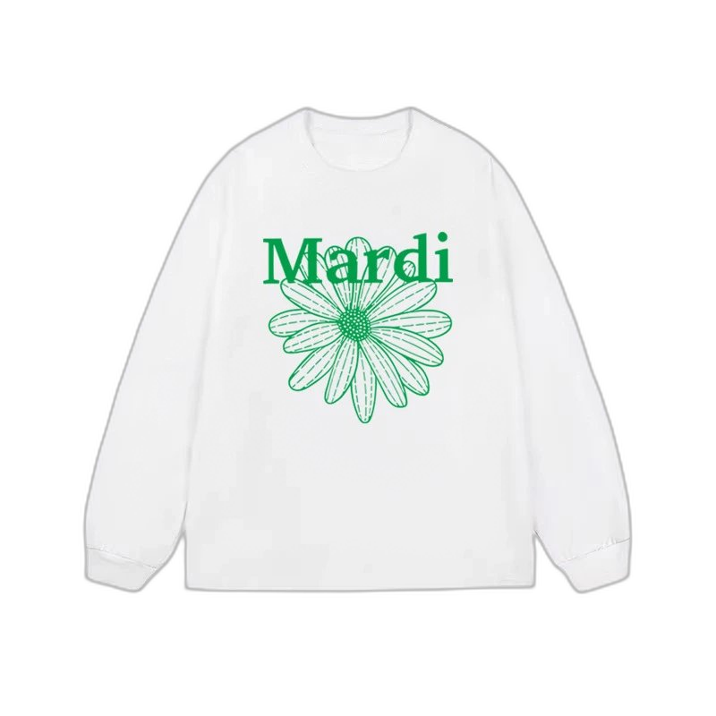 Mardi Mercredi Flower & Dachshund Print Crewneck Sweatshirt Collection