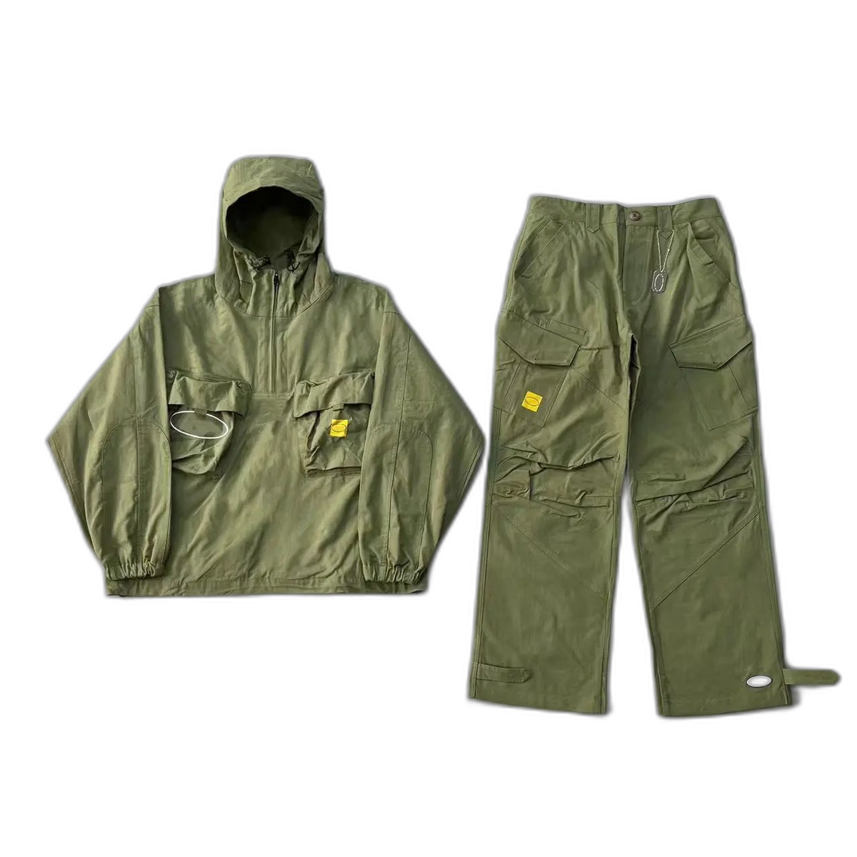 Anorak Hooded Jacket with Multi-Pocket Design