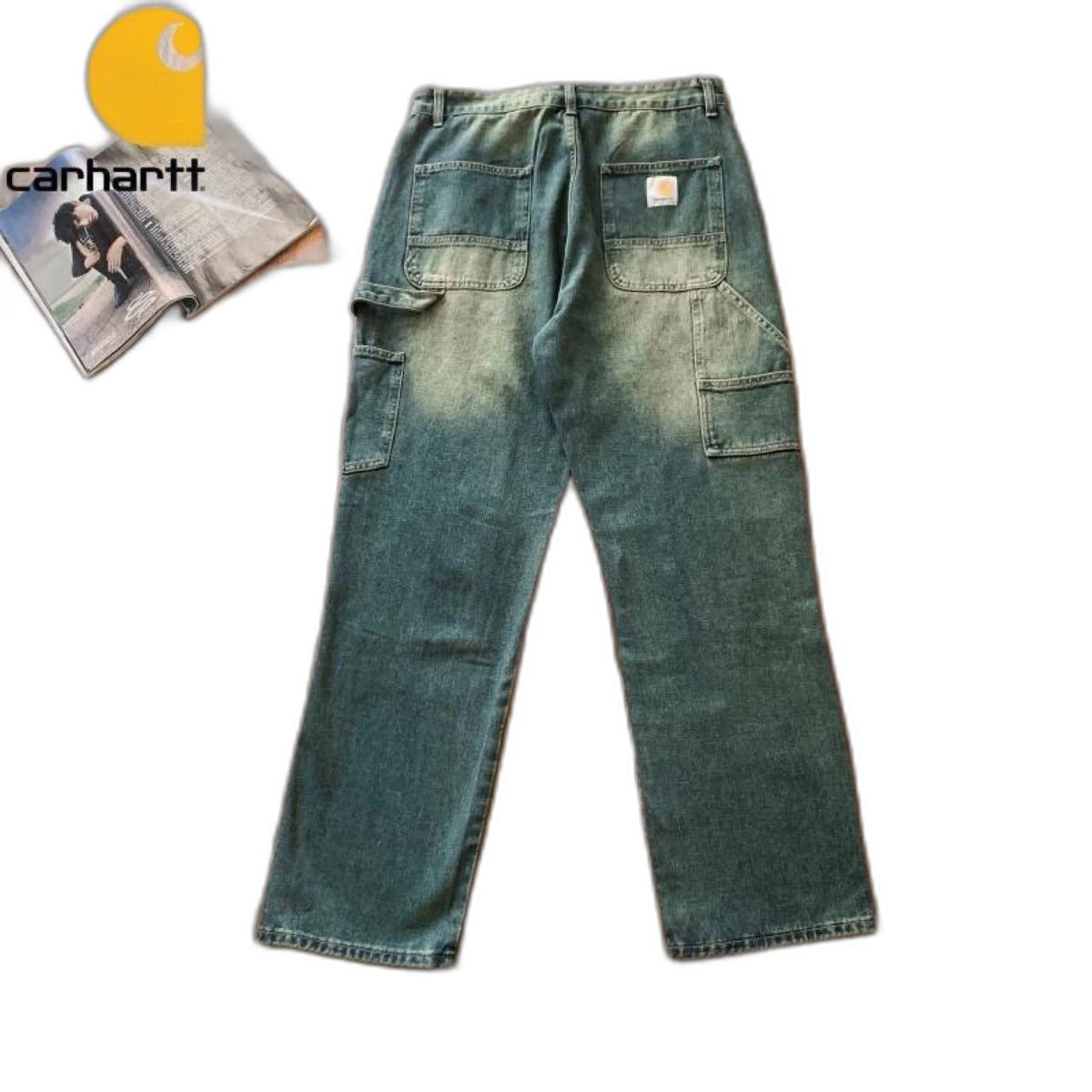 Carhartt Double Knee Washed Denim Pants