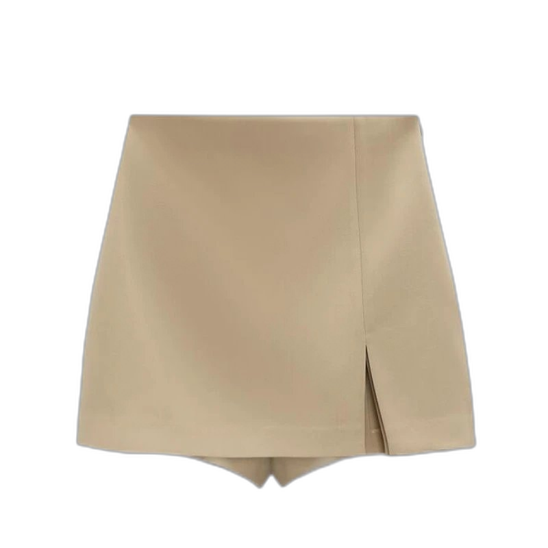 ZARA High-Waisted Skort with Front Slit