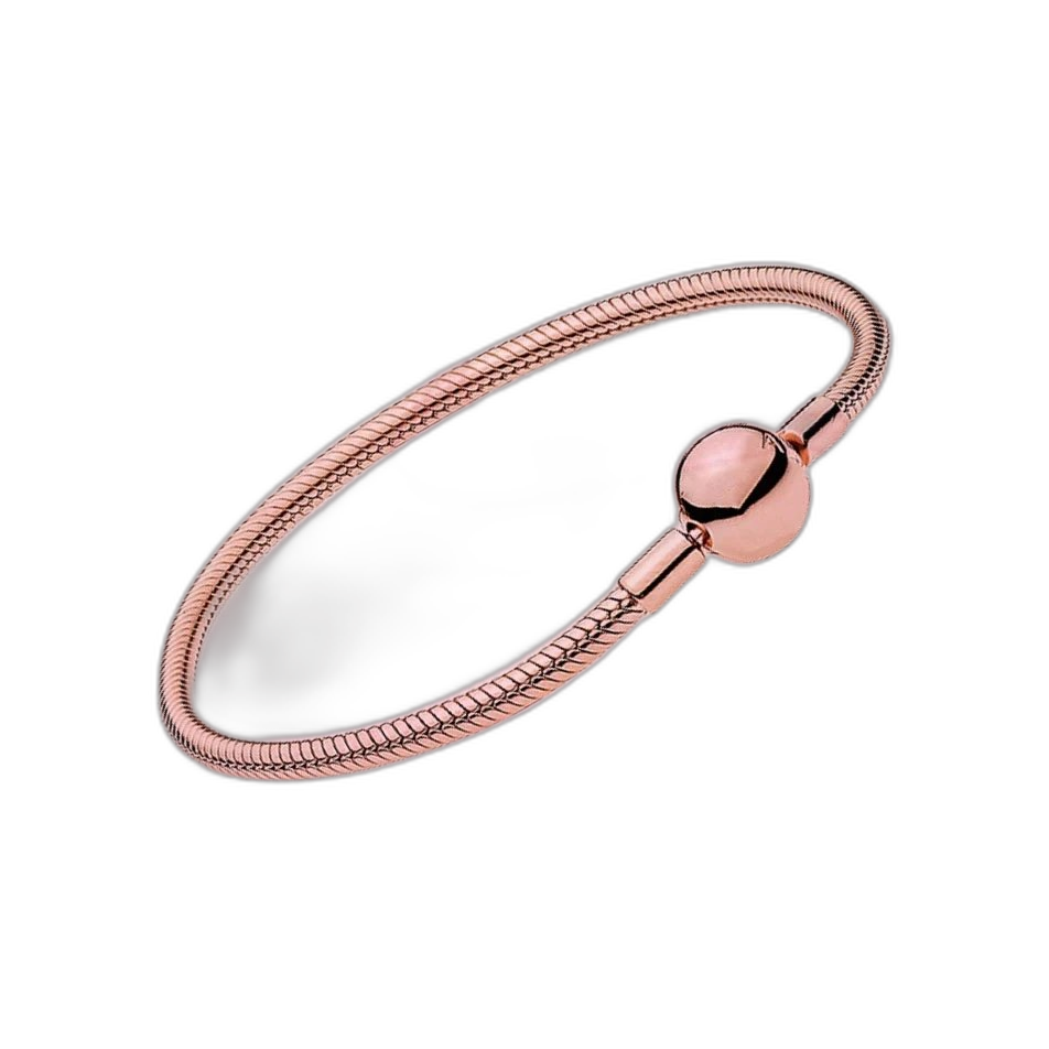 Pandora Style -Tone Sliding Snake Chain Bracelet