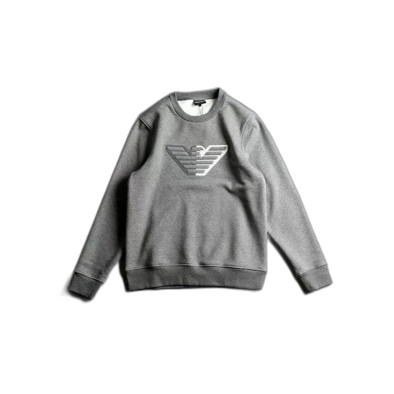 Emporio Armani Crewneck Sweatshirt with Contrast Eagle Logo