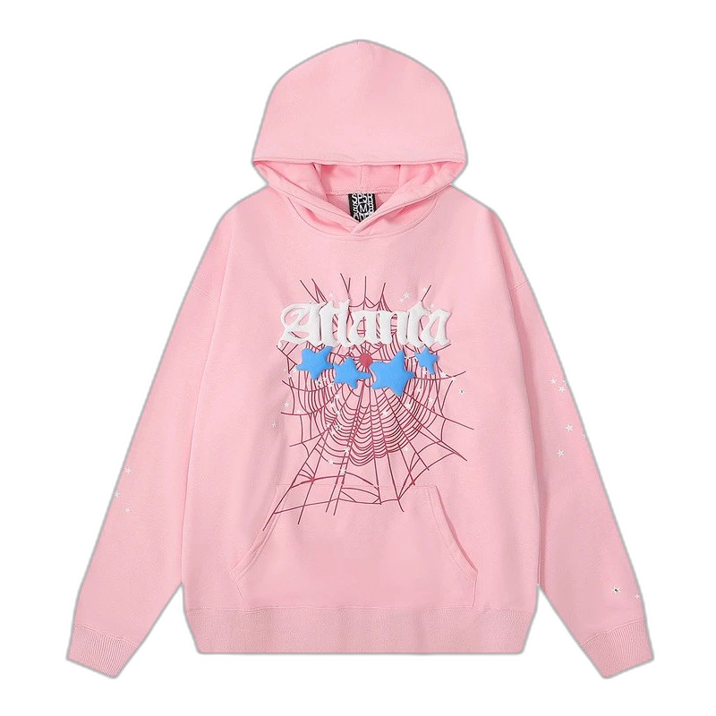 Sp5der Hoodie with Logo & Spiderweb Print