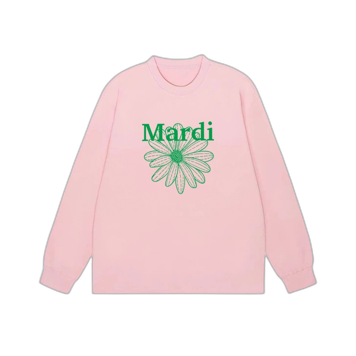 Mardi Mercredi Flower & Dachshund Print Crewneck Sweatshirt Collection