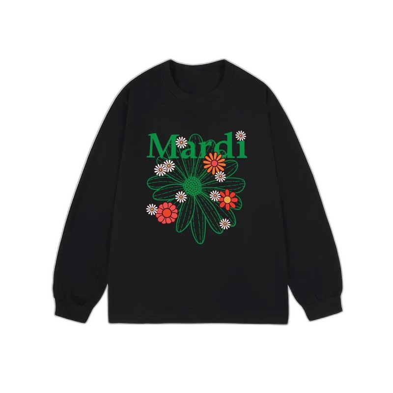Mardi Mercredi Flower & Dachshund Print Crewneck Sweatshirt Collection