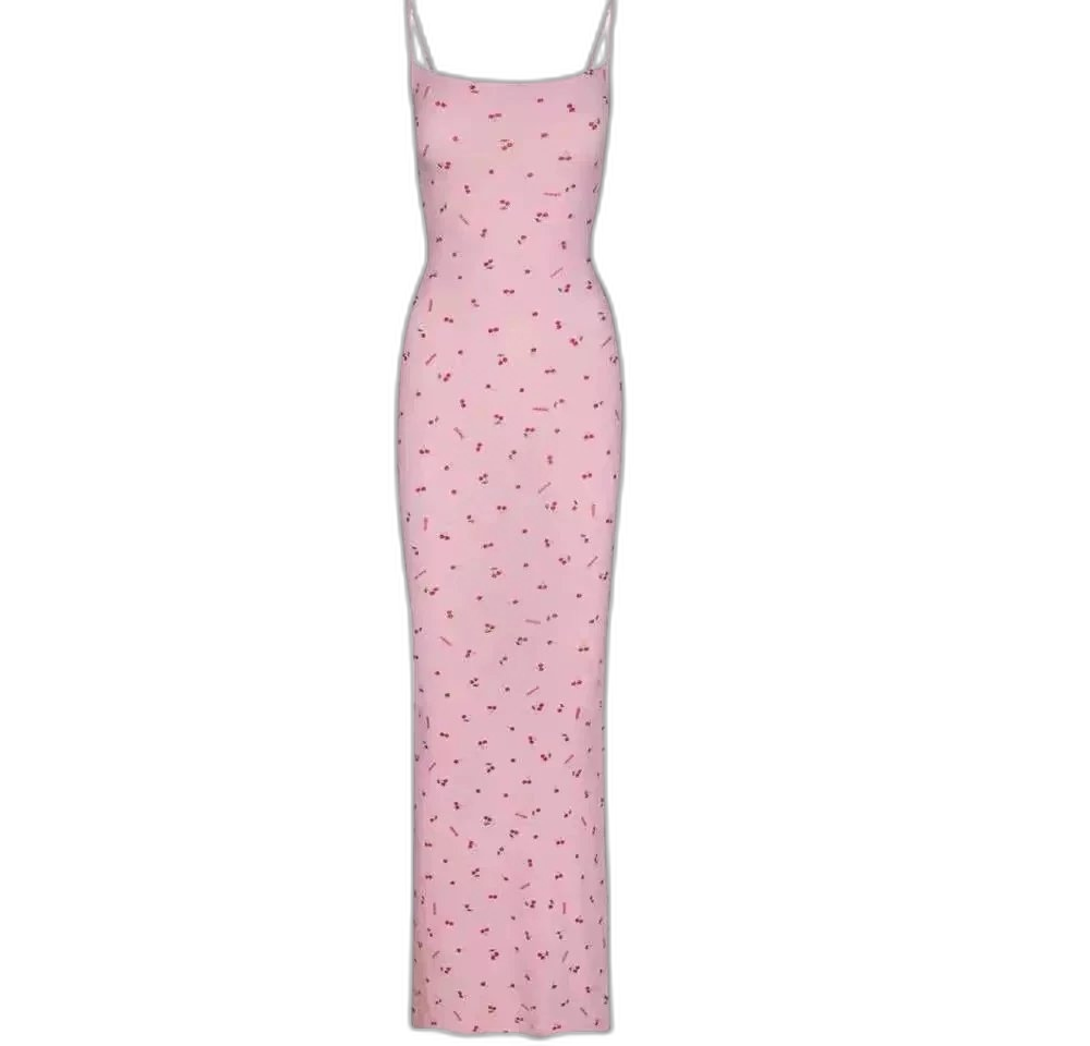 Taupe Spaghetti Strap Maxi Dress