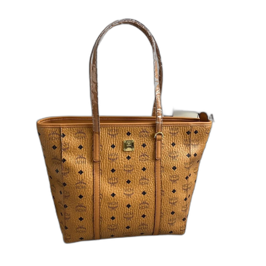 MCM Visetos Large Shopper Tote Bag