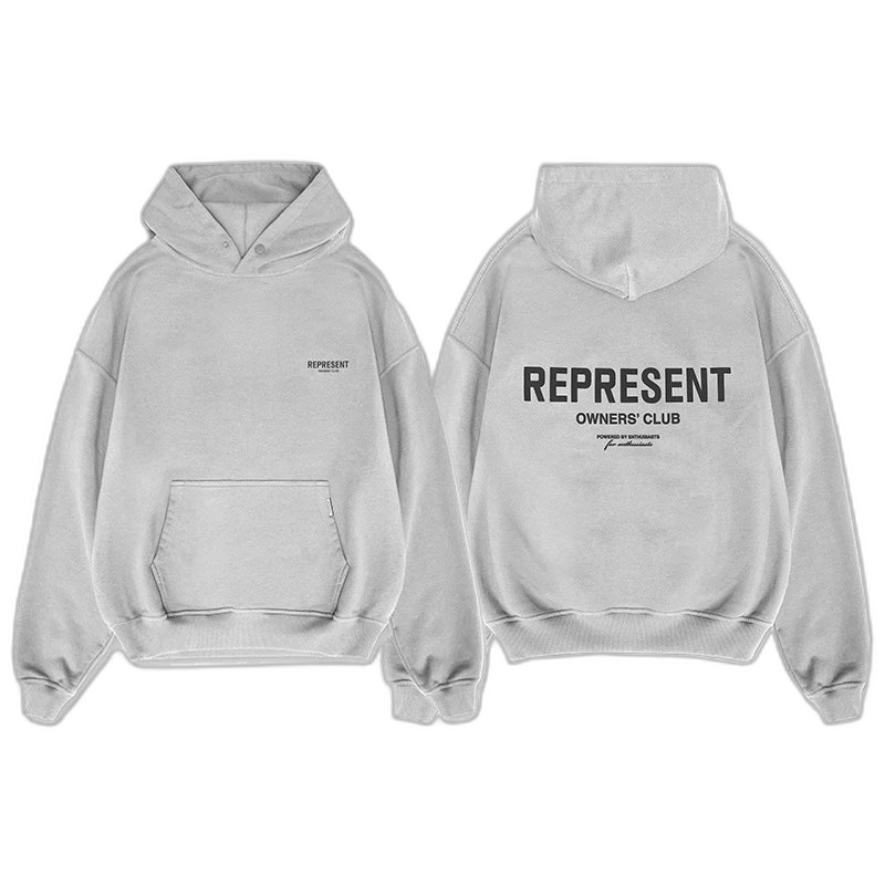 Represent Owners' Club Light Hoodie (Front & Back View)