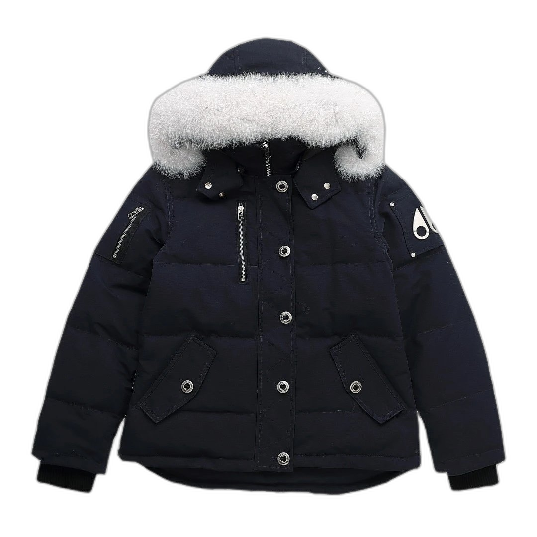 Moose Knuckles Fur Hooded Down Jacket