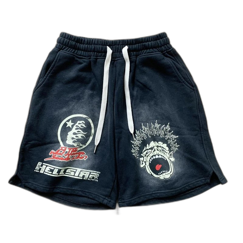 Hellstar Flame Print Shorts