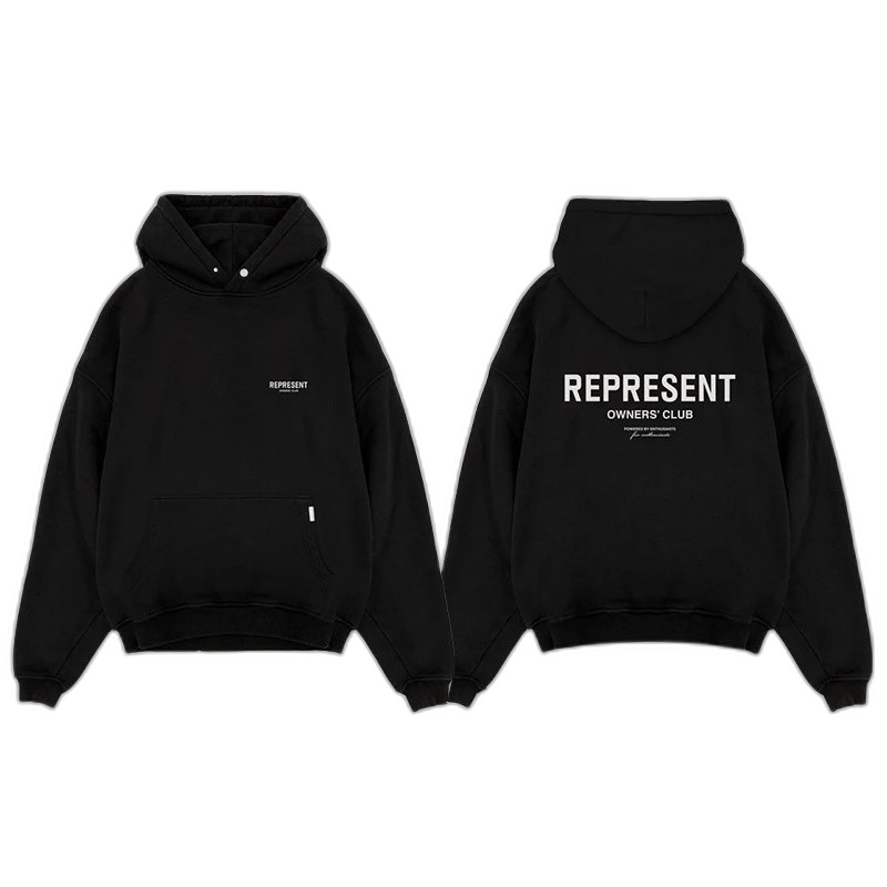 Represent Owners' Club Light Hoodie (Front & Back View)