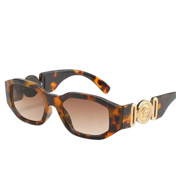 Versace-style Medusa Tortoiseshell Sunglasses