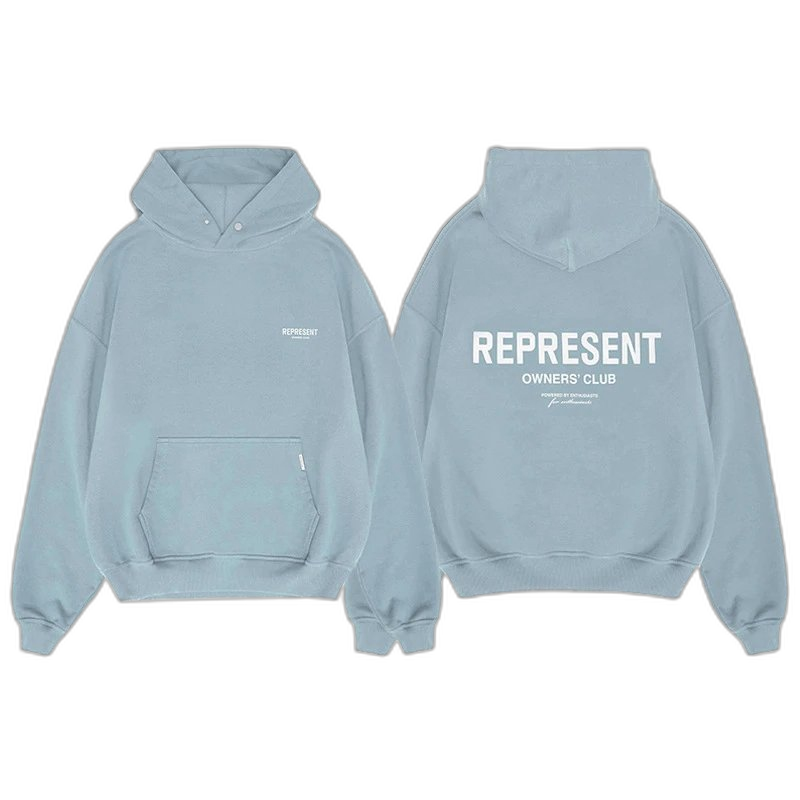 Represent Owners' Club Light Hoodie (Front & Back View)