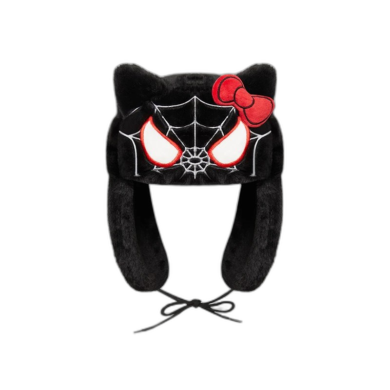 KaKazzy Spider-Hello Kitty Fuzzy Trapper Hat