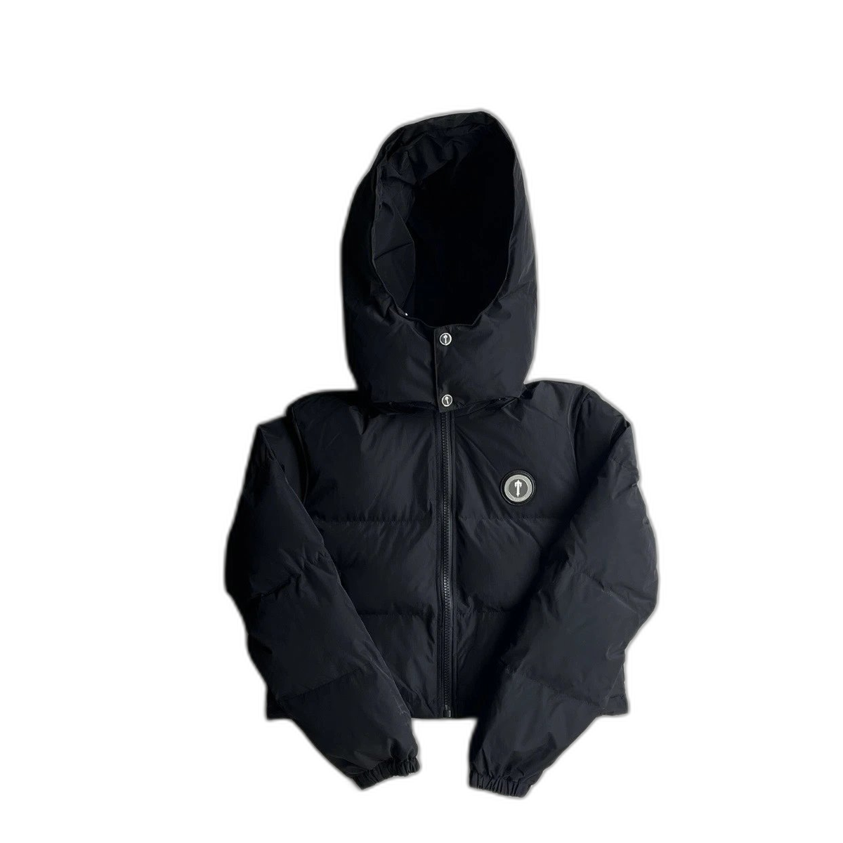 Light Cropped Puffer Jacket with Hood