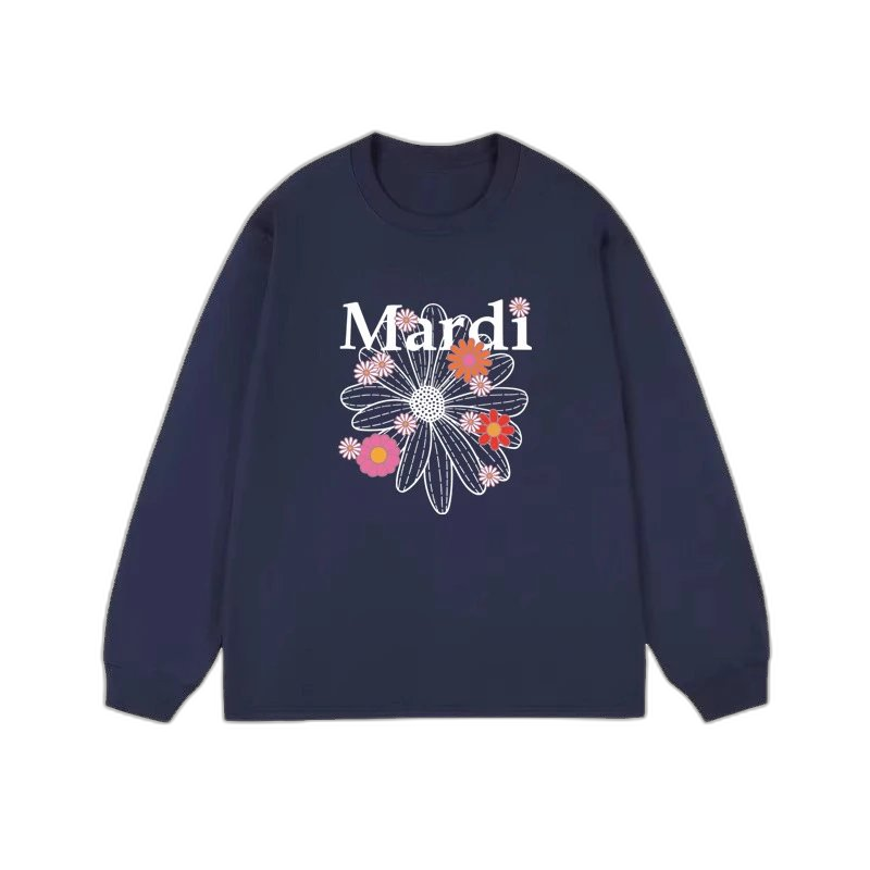Mardi Mercredi Flower & Dachshund Print Crewneck Sweatshirt Collection