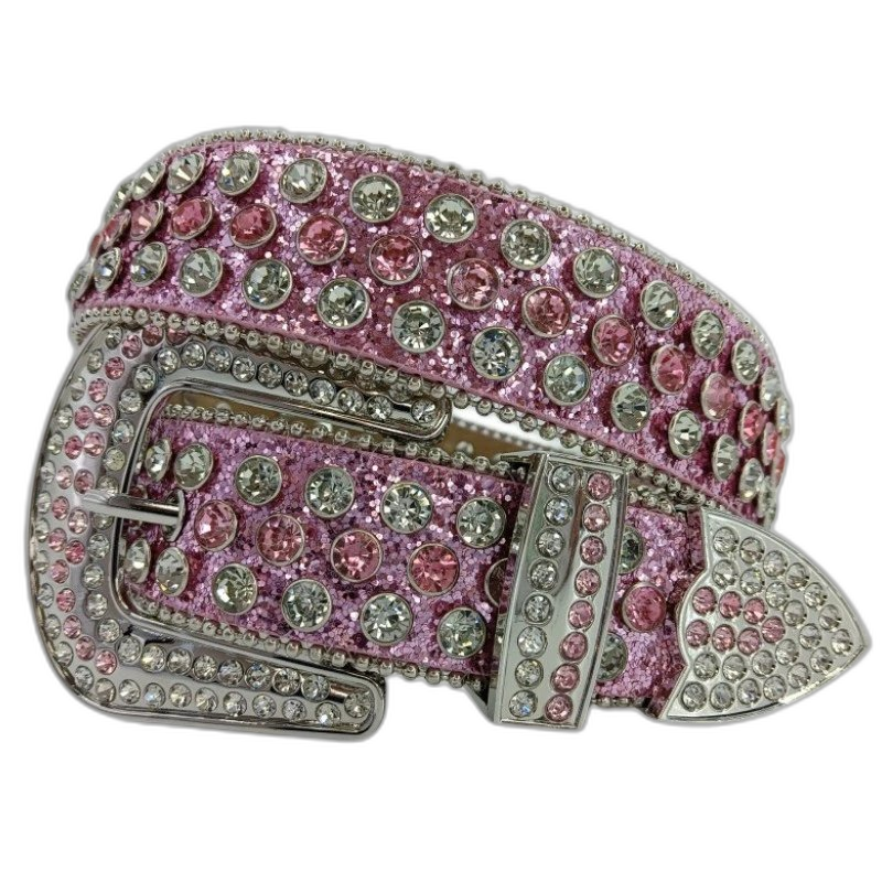 Rhinestone-Embellished Western Belt