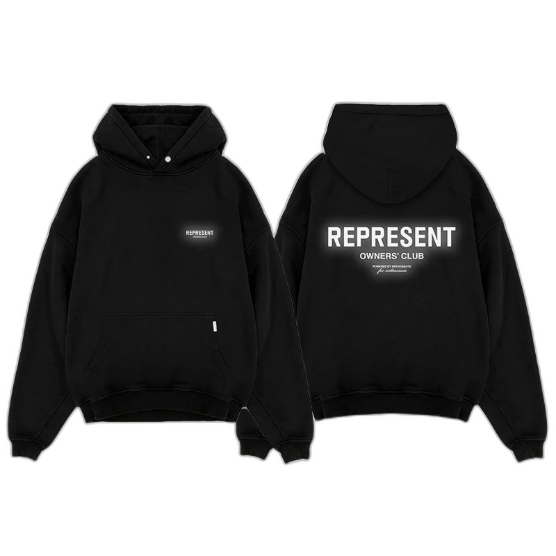 Represent Owners' Club Light Hoodie (Front & Back View)