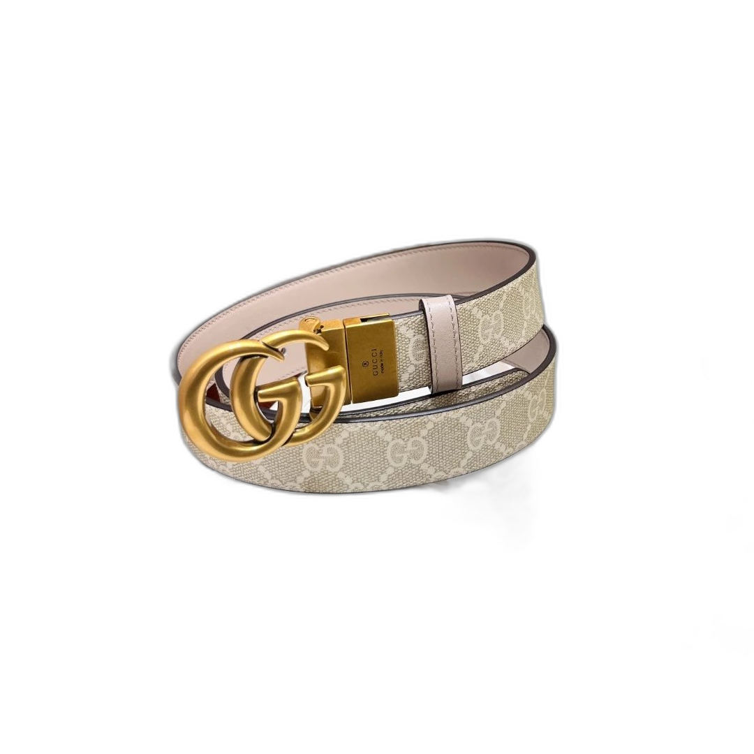 Gucci GG Marmont Reversible Leather Belt (Strap Only)