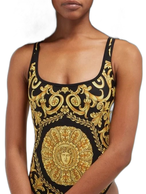 Versace Medusa Baroque Print One-Piece Swimsuit