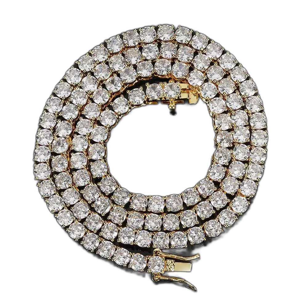 Tone Iced Out Tennis Chain Necklace
