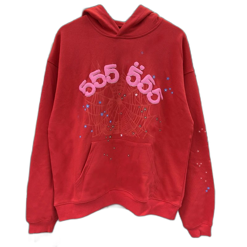 Sp5der Hoodie with Logo & Spiderweb Print