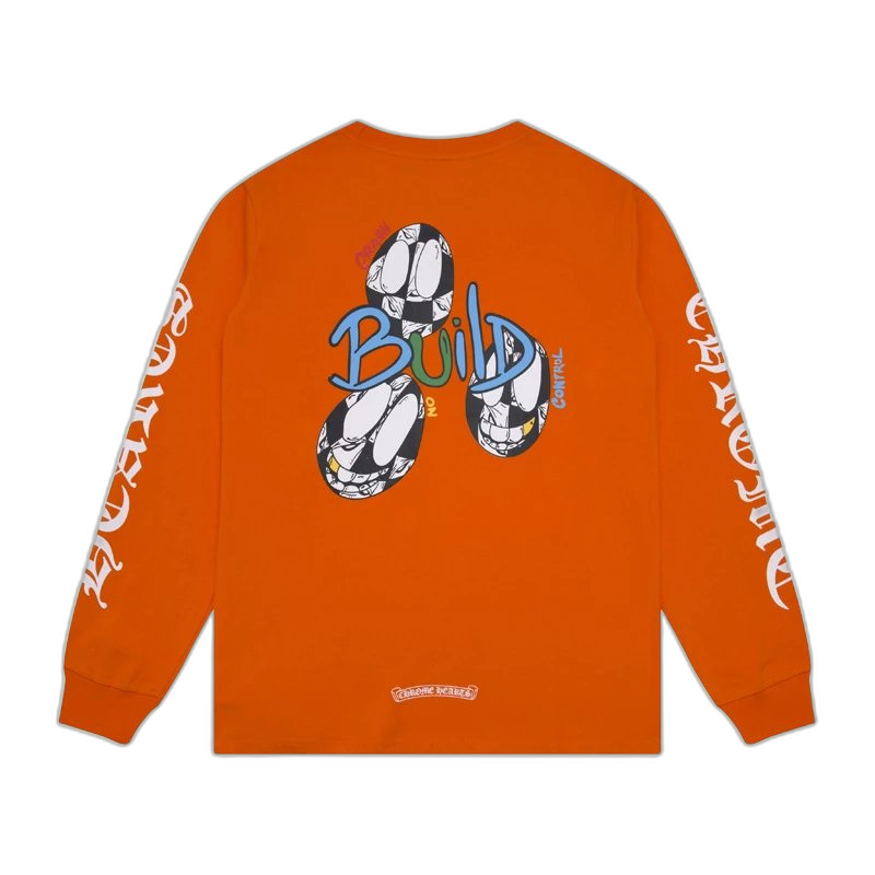 Chrome Hearts "Build" Graphic Long Sleeve T-Shirt