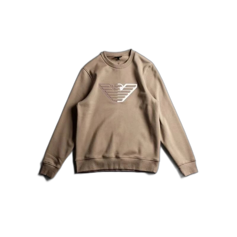 Emporio Armani Crewneck Sweatshirt with Contrast Eagle Logo