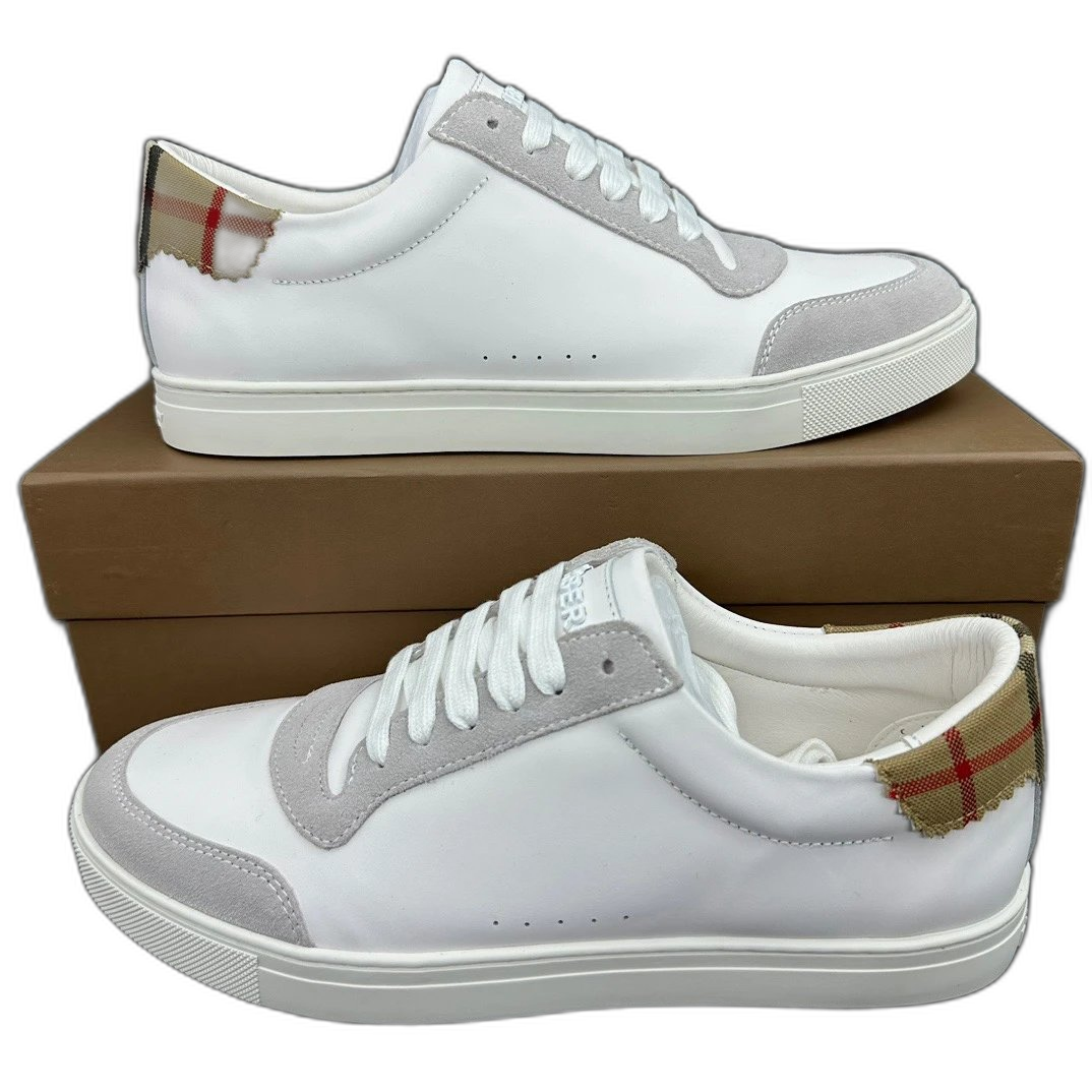 Burberry Check Back Low-Top Sneakers