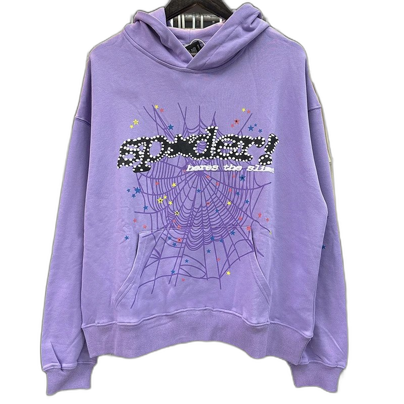 Sp5der Hoodie with Logo & Spiderweb Print