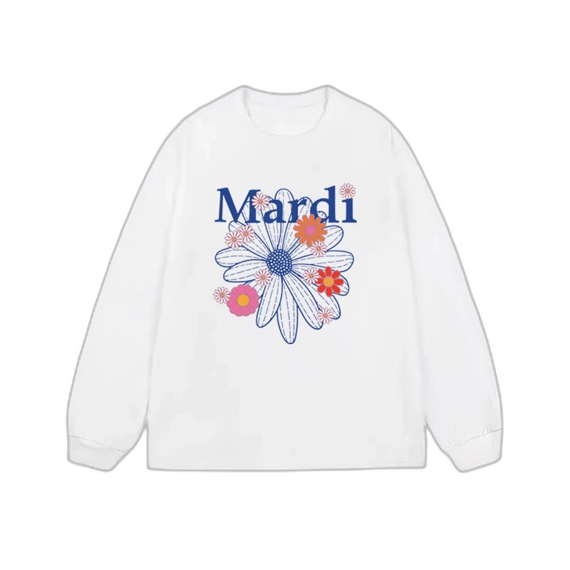 Mardi Mercredi Flower & Dachshund Print Crewneck Sweatshirt Collection