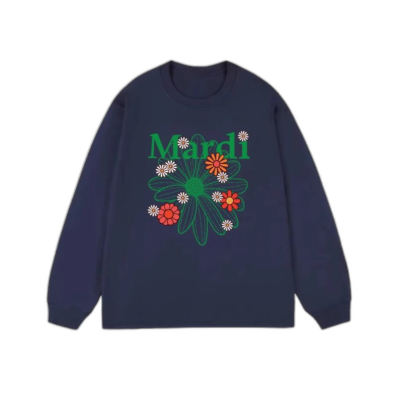 Mardi Mercredi Flower & Dachshund Print Crewneck Sweatshirt Collection