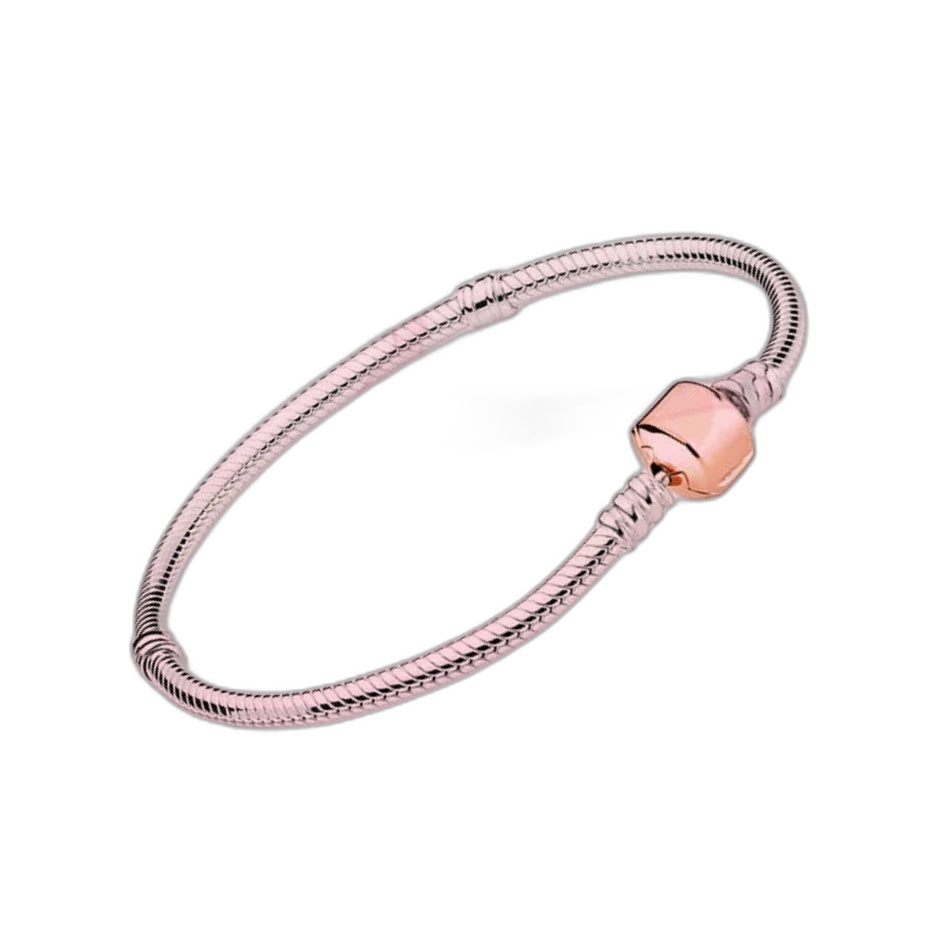 Pandora Style -Tone Sliding Snake Chain Bracelet