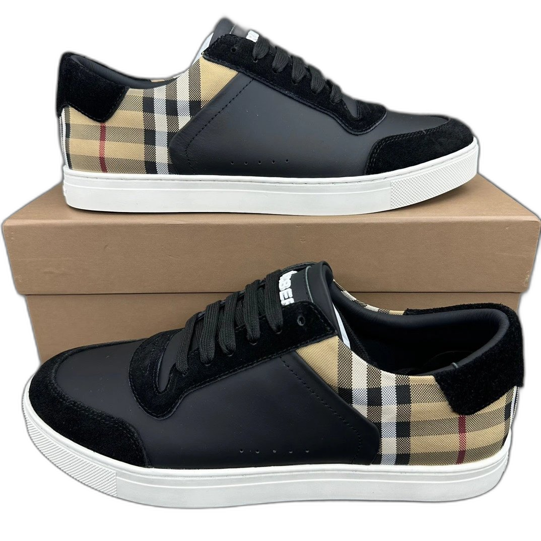 Burberry Check Back Low-Top Sneakers