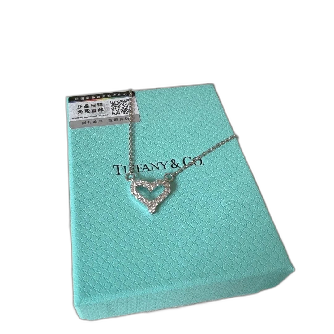 Tiffany & Co. Style Enchanted Key Diamond-Encrusted Necklace