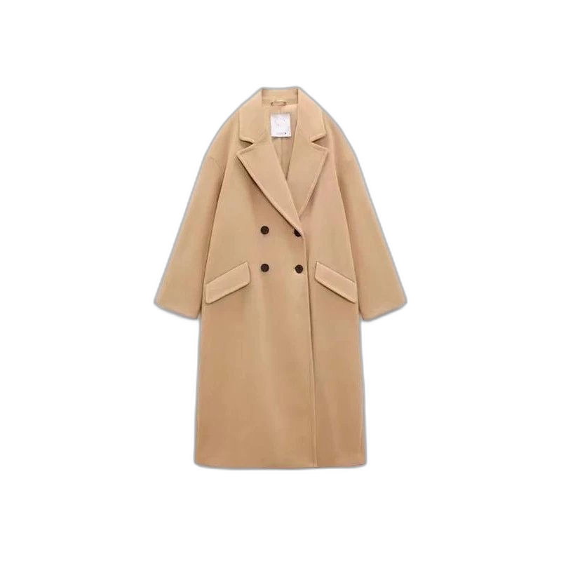 ZA Double-Breasted Wool Coat