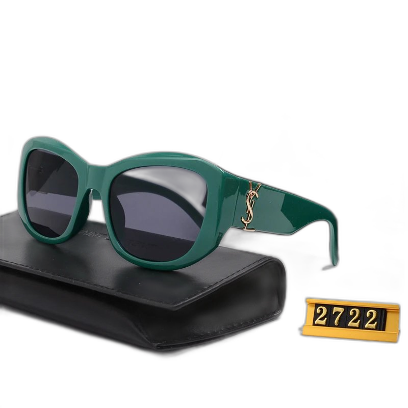 Saint Laurent Cat-Eye Sunglasses with Cassandre Logo