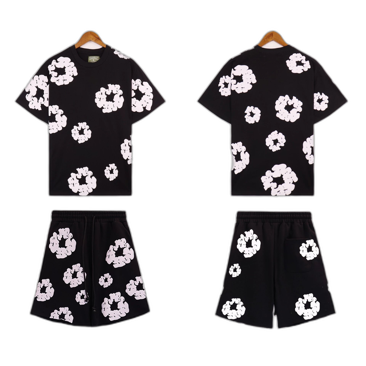 Denim Tears Cotton Wreath Print Shorts