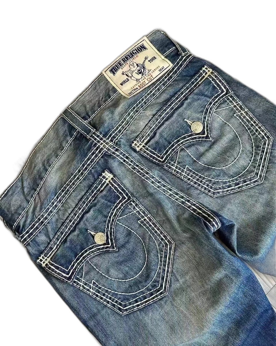 True Religion Denim Jeans with Stitching