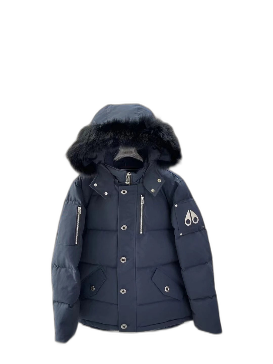 Moose Knuckles Fur Hooded Down Jacket