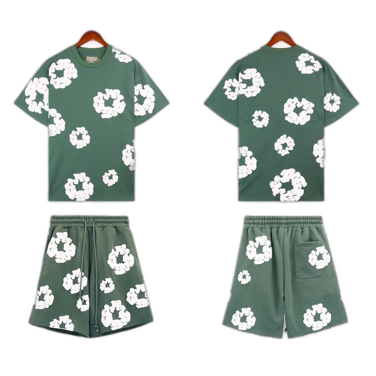 Denim Tears Cotton Wreath Print Shorts