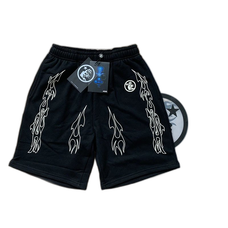 Hellstar Flame Print Shorts
