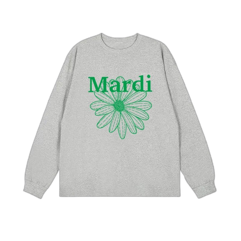 Mardi Mercredi Flower & Dachshund Print Crewneck Sweatshirt Collection