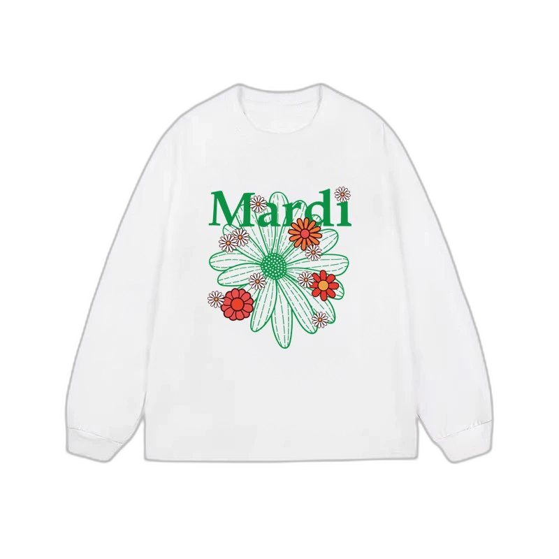 Mardi Mercredi Flower & Dachshund Print Crewneck Sweatshirt Collection