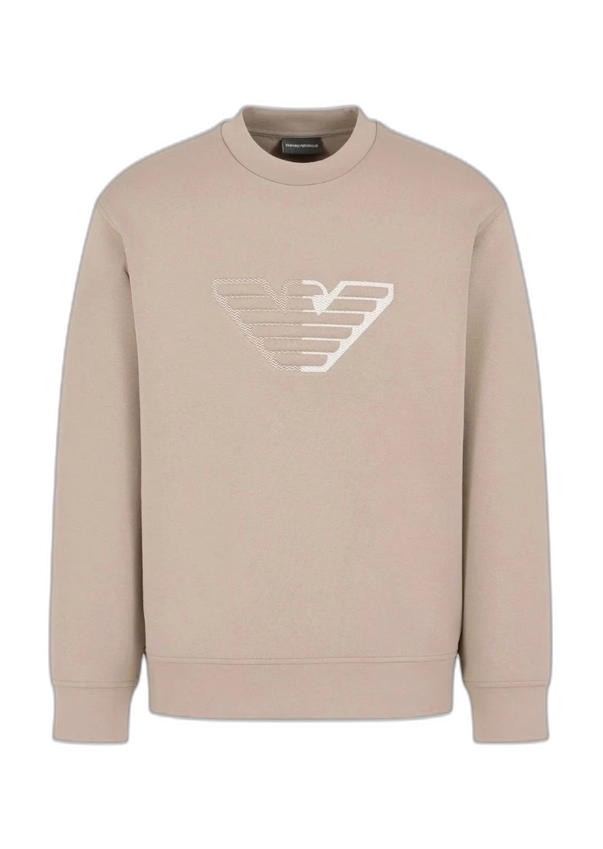 Emporio Armani Crewneck Sweatshirt with Contrast Eagle Logo